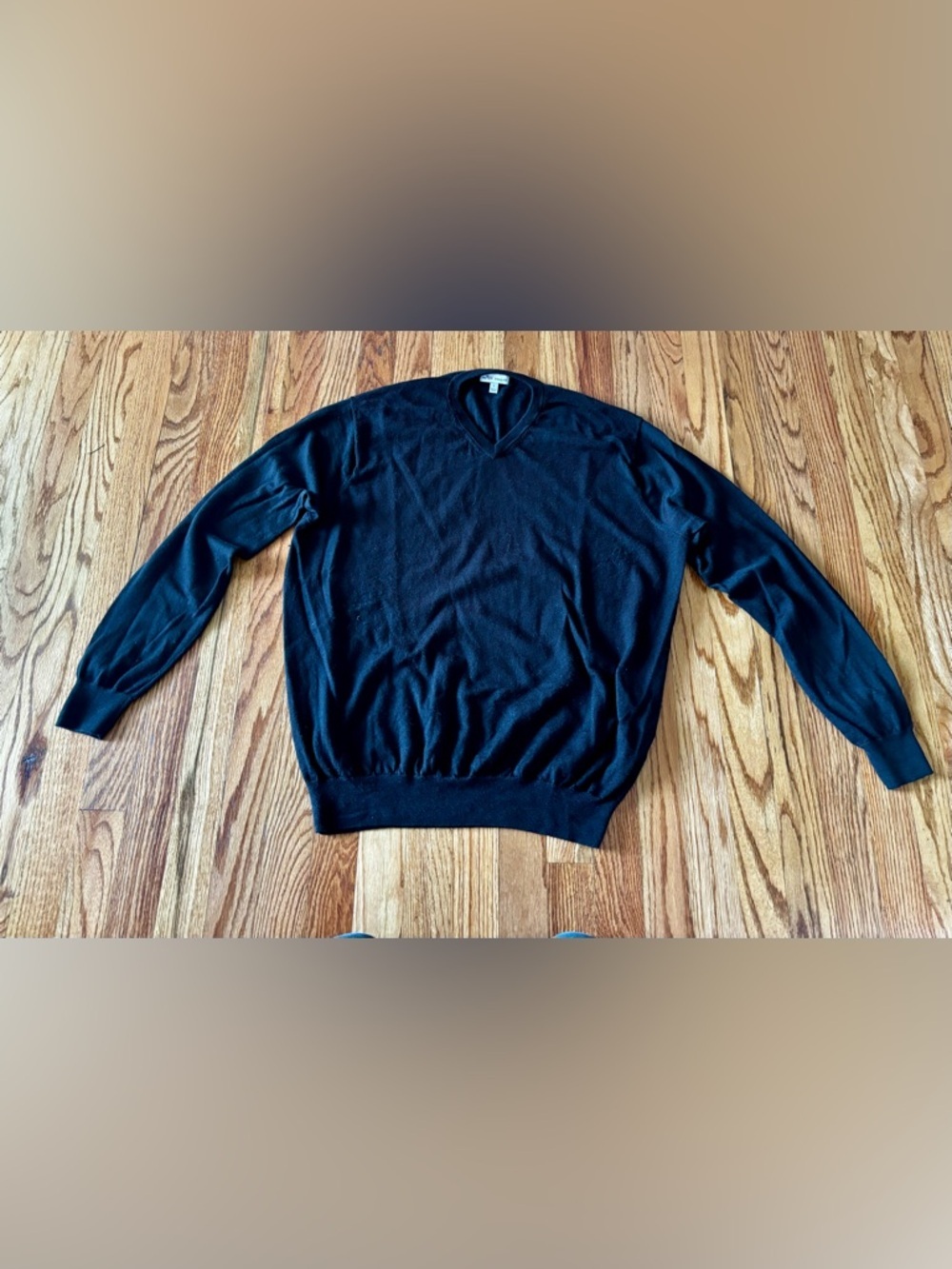 Peter Millar Black V-Neck Sweater - Classic Men's Knit Merino Wool Blend